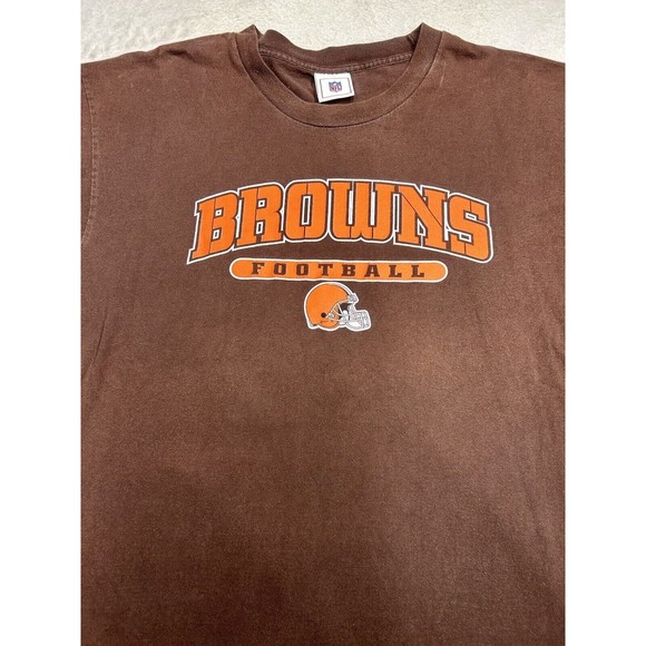 Vtg Y2K Cleveland Browns NFL Brand Brow Graphic T-Shirt Men’s Size XL - Picture 2 of 6